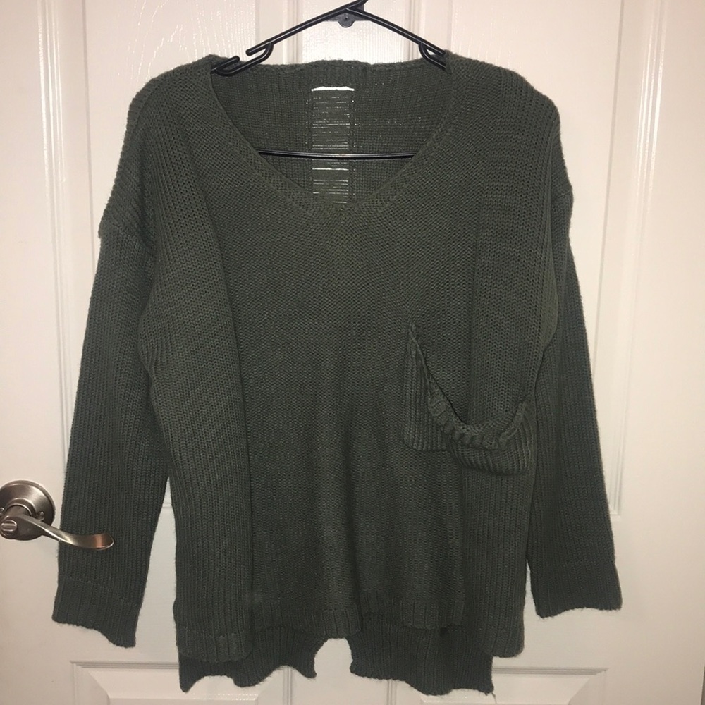 Green Woven Sweater